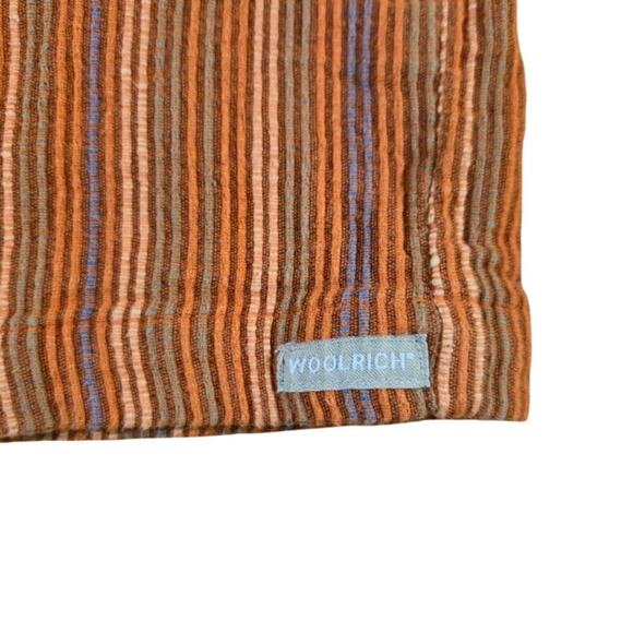 Woolrich Womens Corduroy Snap Front Top Size Medium Orange Cotton Western Rodeo - Picture 5 of 9